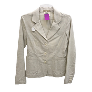 Edun Tan & Grey Pinstriped Blazer